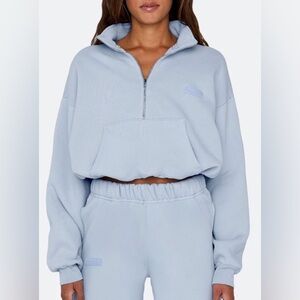 Set Active Quarter Zip Long Sleeve Color Frost Pullover Sz XL